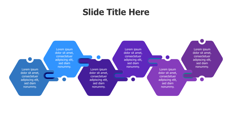 6-Point Hexagonal Infographic