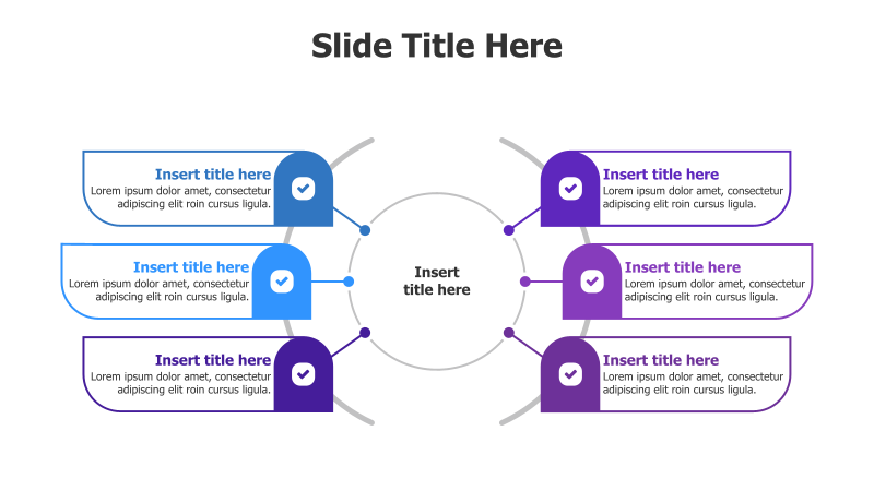 6-Point Circular Branching Infographic