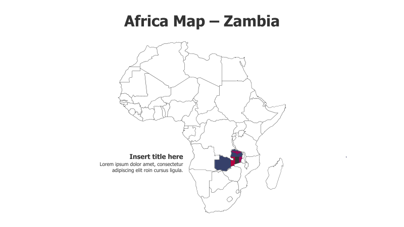 Africa Map - Zambia Highlight