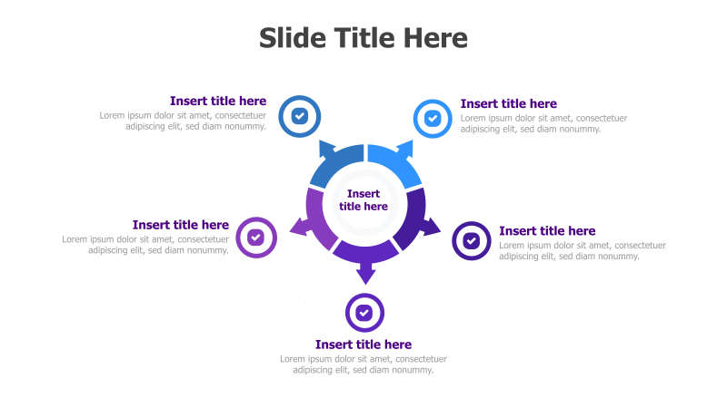 5-Step Circular Process with Central Focus