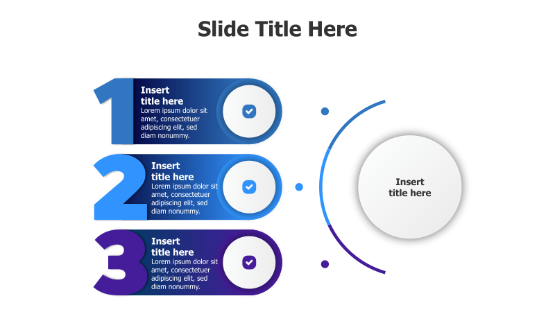 3 Steps with Branching Points Infographic