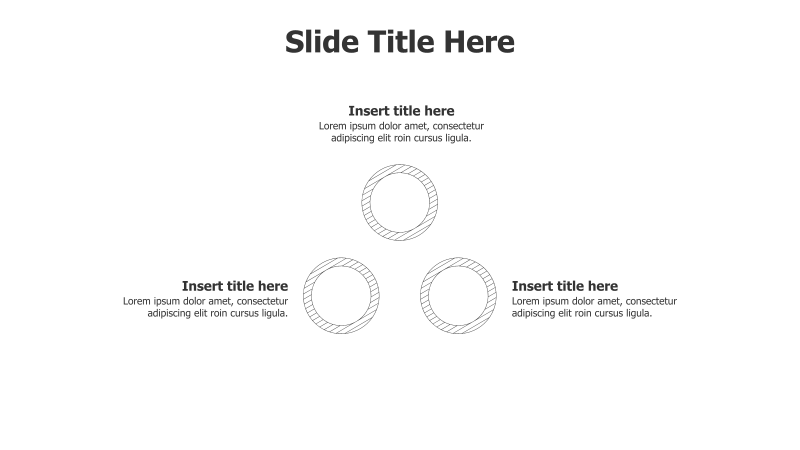 3-Point Outline Circle Triangle Infographic
