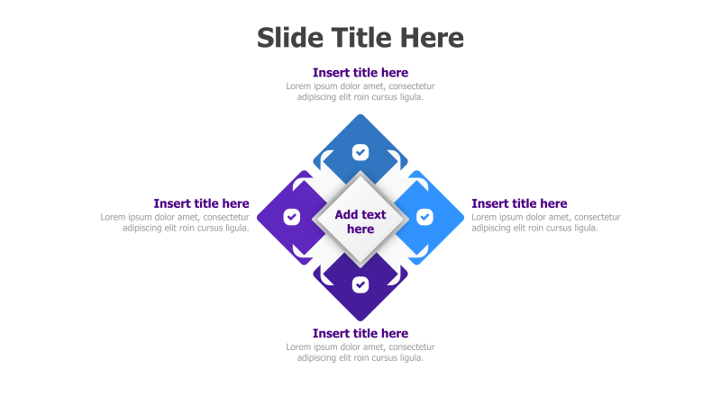 Cross Infographic with Four Points