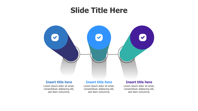 3-Step 3D Column Infographic