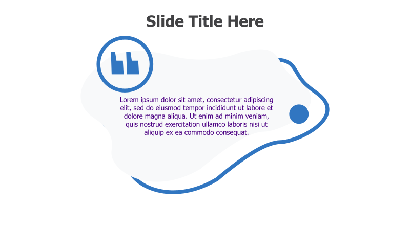 Quote Slide with Abstract Shape