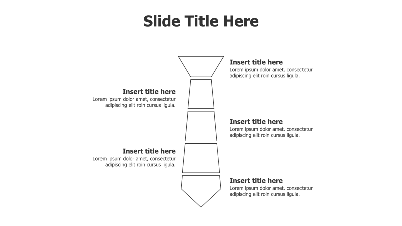 5-Point Divided Outline Infographic
