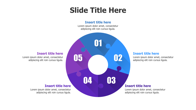 6-Point Connected Puzzle Infographic