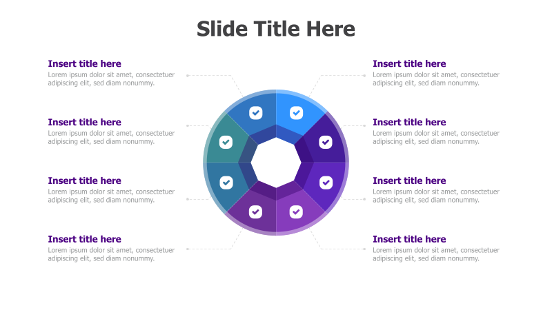 8-Point Circular Diagram with Checkmarks