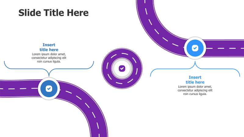 3-Point Road Map with Icons