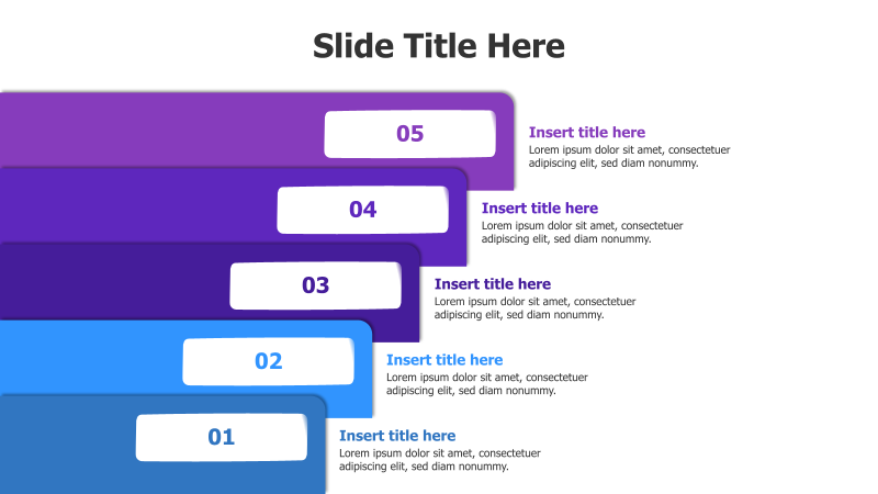 5-Step Colored Overlayed Blocks