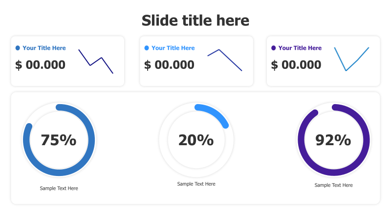 Minimal Pie Charts Dashboard