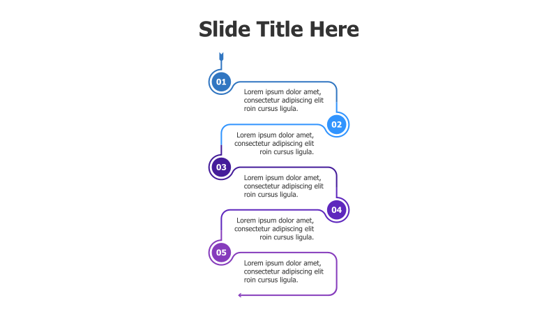 5-Step Arrow Infographic with Numbers