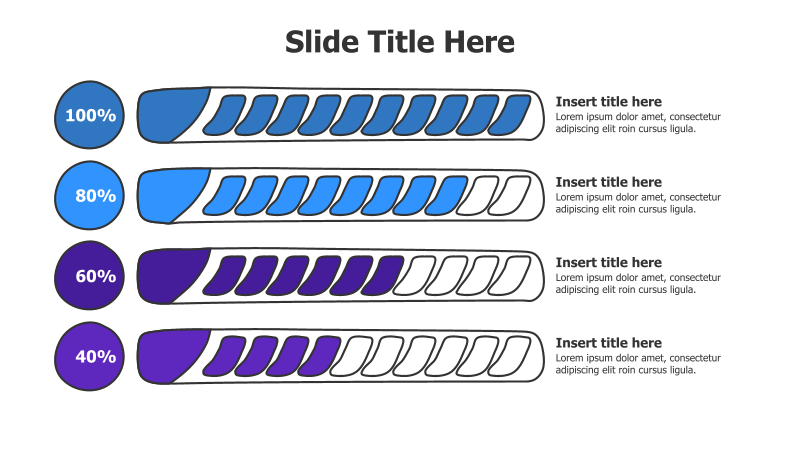4-Level Editable Meter Chart with Percentages