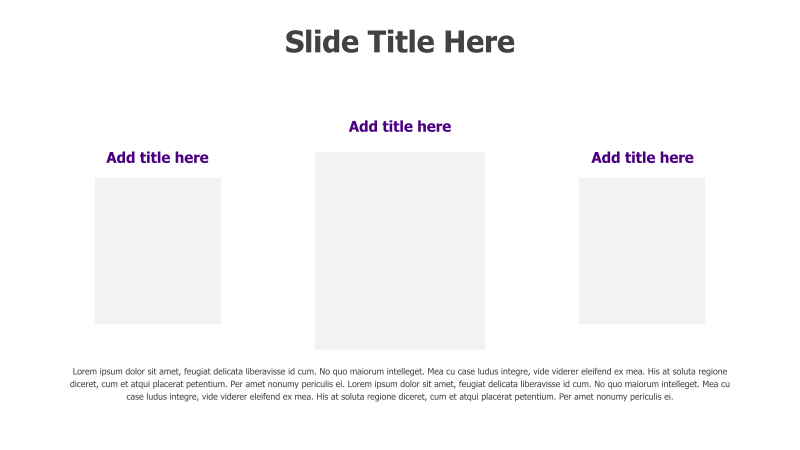 3 Image Placeholders with Titles
