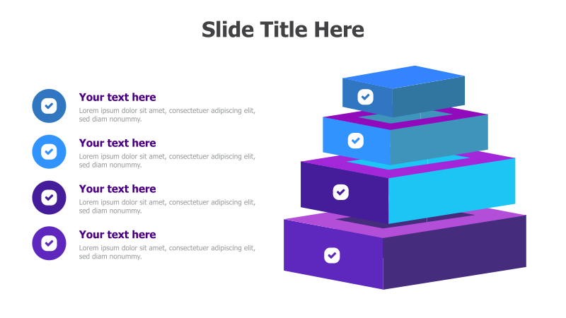 4-Step 3D Stacked Blocks