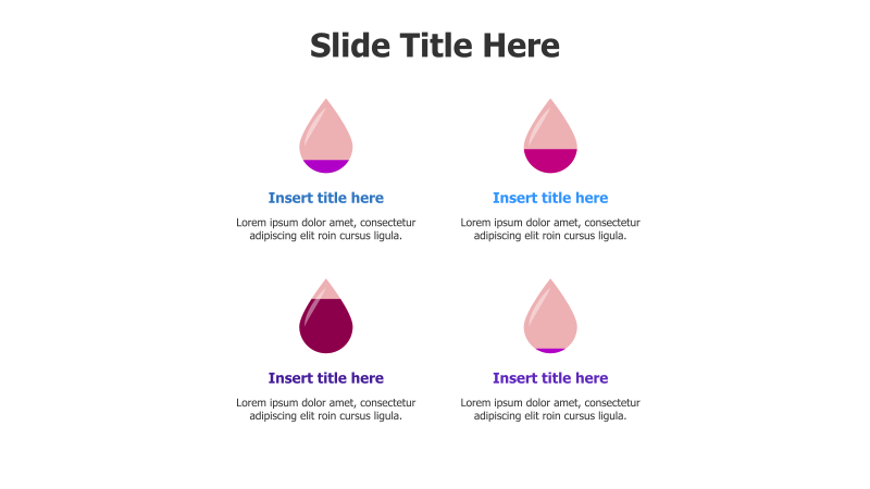 4 Points Measurable Blood Drops Infographic