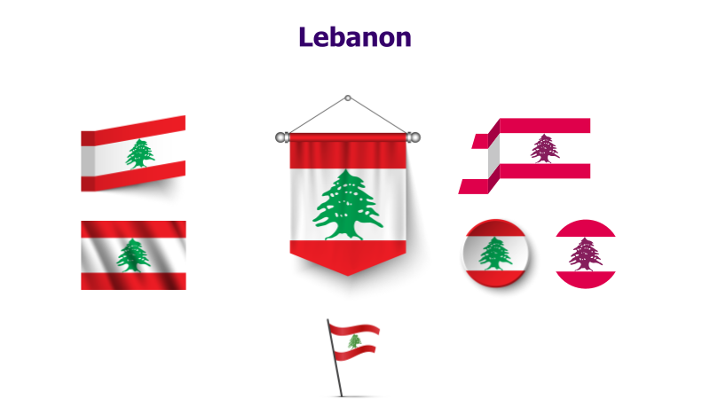 Lebanon Flag Variations