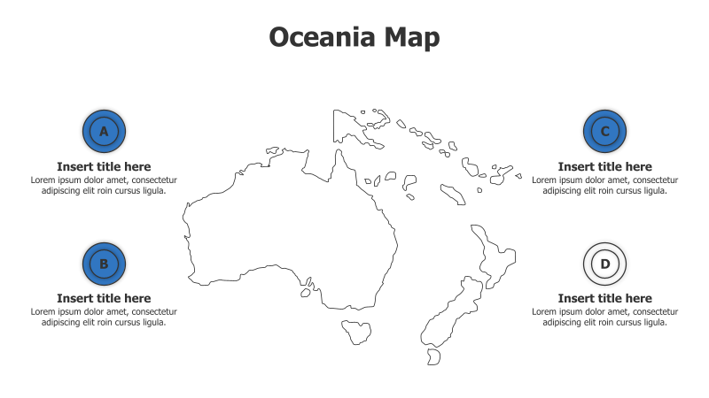 4-Point Oceania Map Infographic