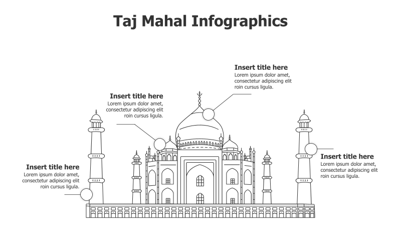 4-Point Taj Mahal Infographic
