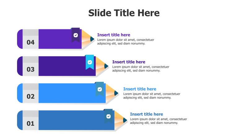 4-Step Colored Pencil Infographic