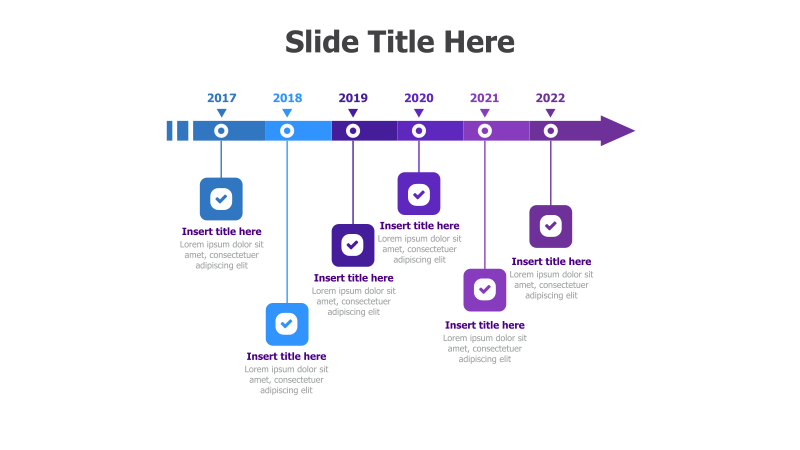 6-Point Timeline with Checkmarks