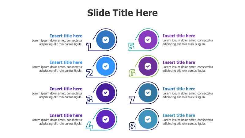 8-Step Circular Process with Checkmarks