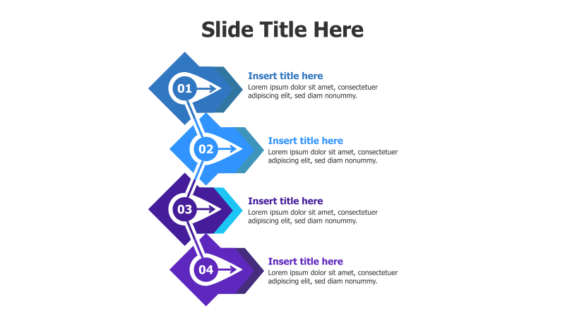4-Step Arrow Process with Numbers