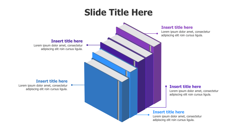 5-Level 3D Stacked Book Diagram