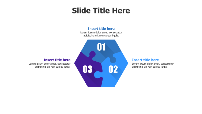 3-Part Hexagon Puzzle Infographic