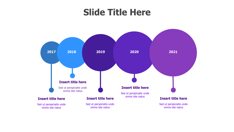 5-Year Timeline with Circular Highlights