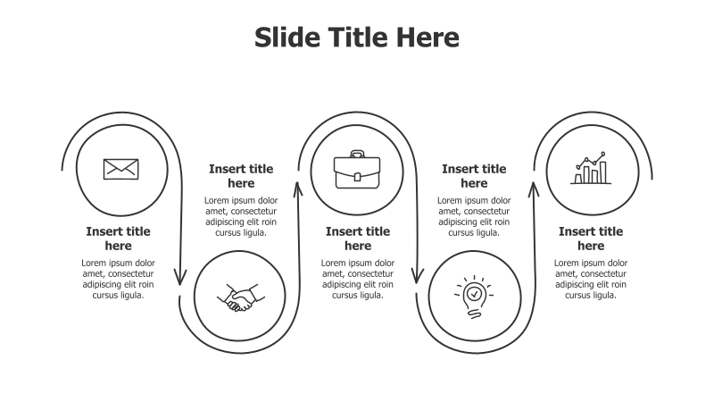 5-Step Circular Process with Icons