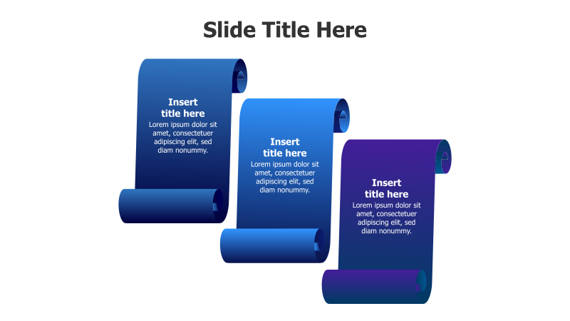 3-Point 3D Rolled Paper Infographic