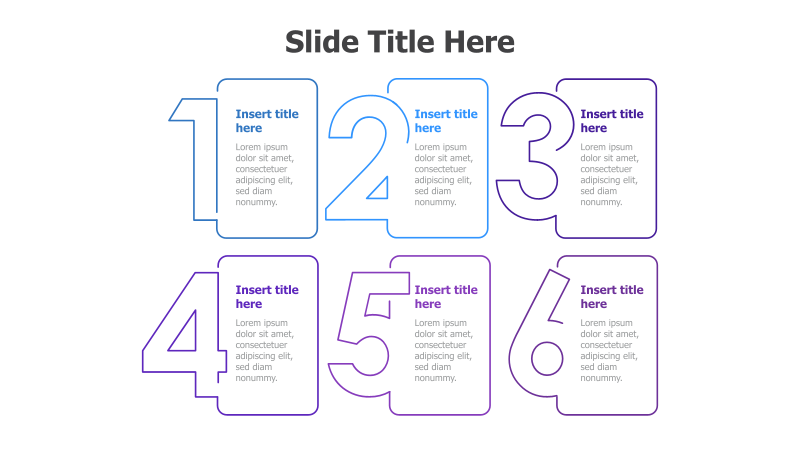 6-Point 3D Numbered List
