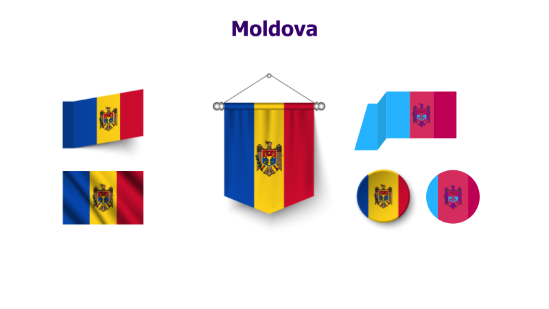 Moldova Flags Collection