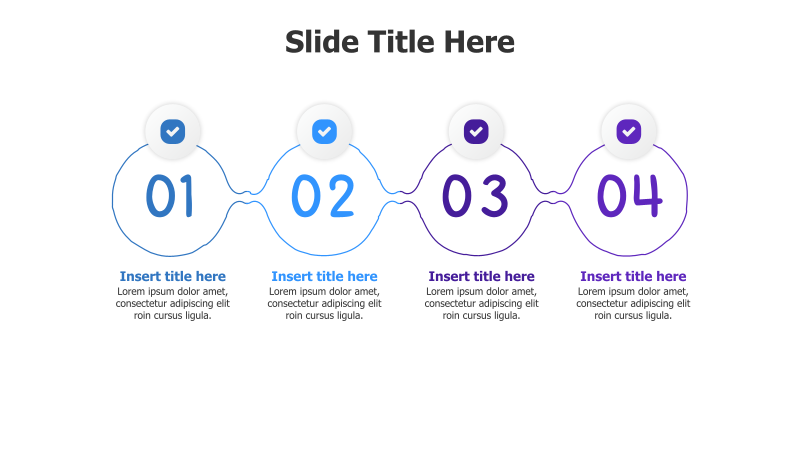 4-Step Numbered Process with Circles
