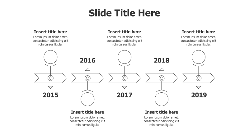 5-Point Doodle Arrows Timeline