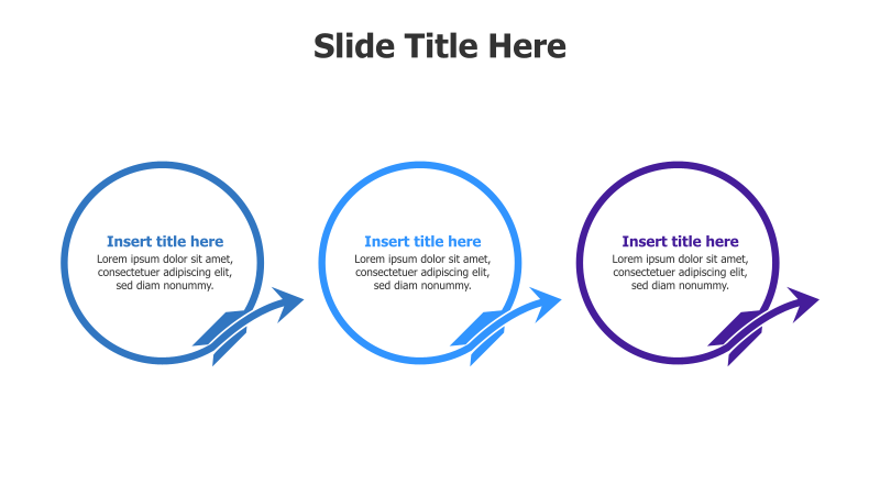3-Step Circular Process with Arrows