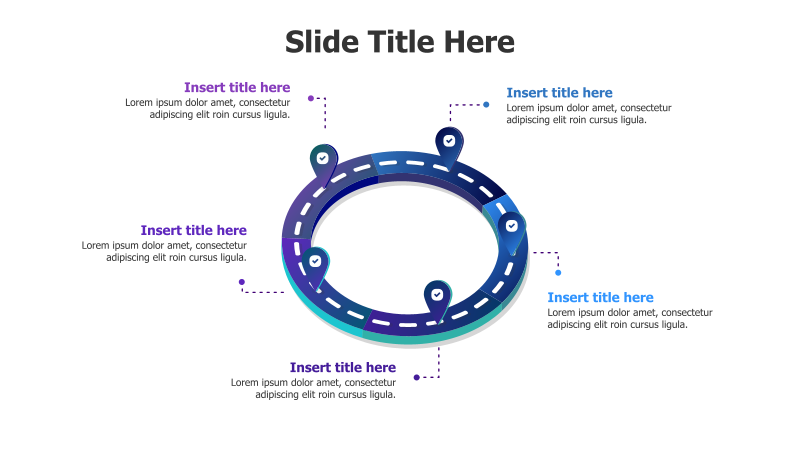 5-Point Circular Roadmap Infographic