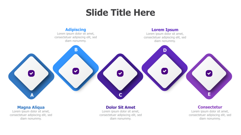 5-Step Diamond Process with Checkmarks