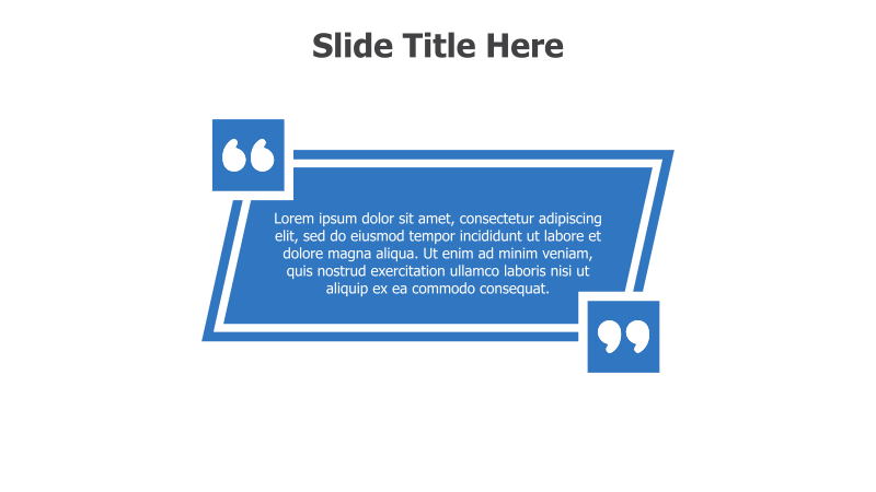 Quote Slide - Blue Accent