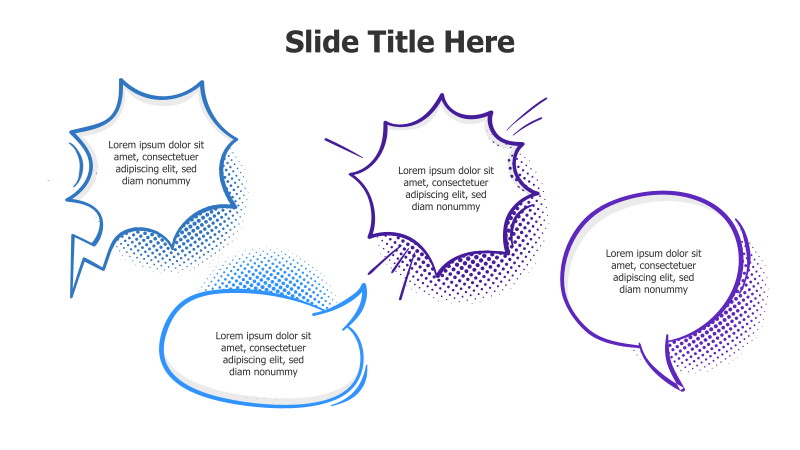 Cartoonish Speech Bubble Infographic