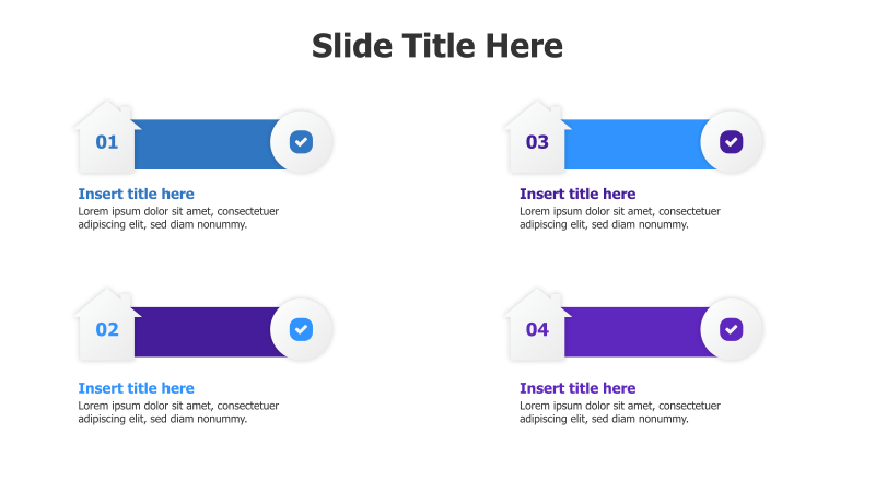 4-Step Process with House Icons