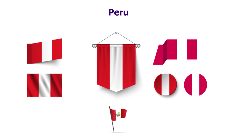 Peru Flag Lettering