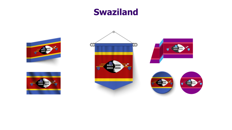 Swaziland Flag Mockups