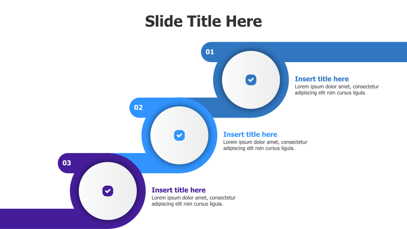 3-Step Circular Infographic with Icons