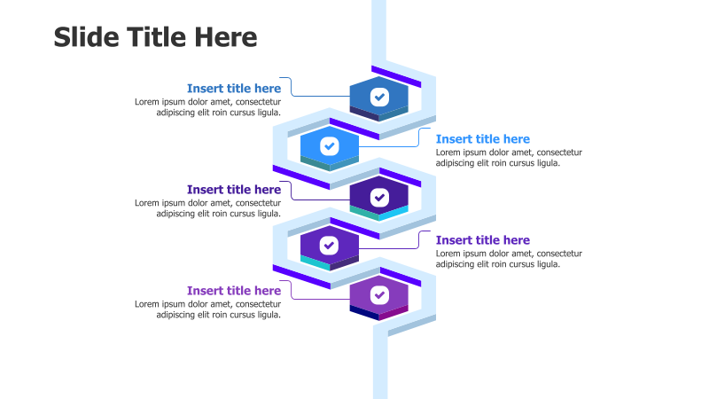 5-Level 3D Hexagon Infographic