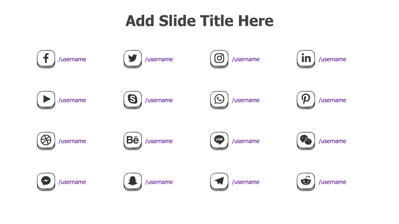Social Media Icons Contact Slide