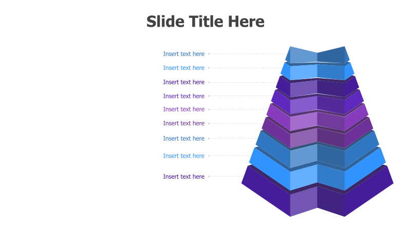 9-Level 3D Pyramid Diagram