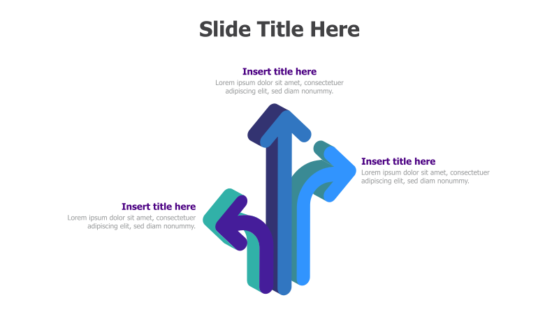 3D Arrows with Text Boxes