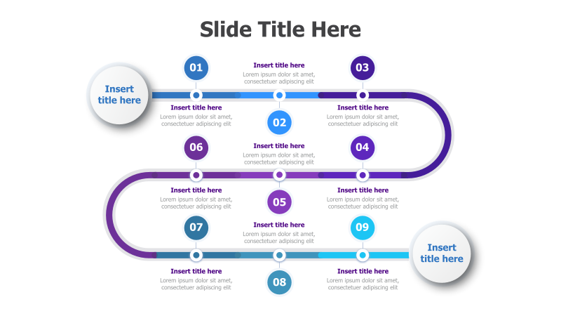 9-Point Circular Timeline